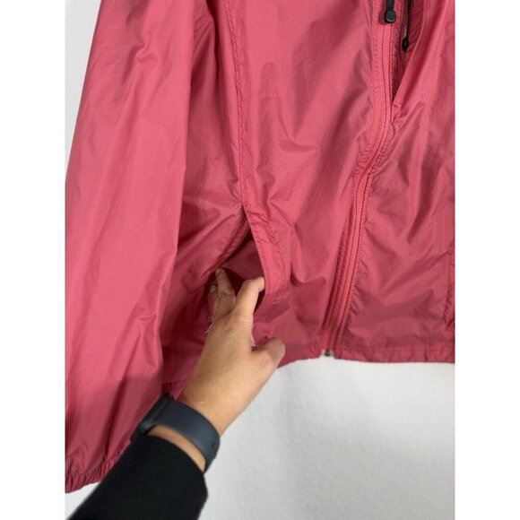L.L. Bean Vintage Women’s Salmon Hooded Raincoat Windbreaker Jacket O BUX3 Large - Picture 7 of 14